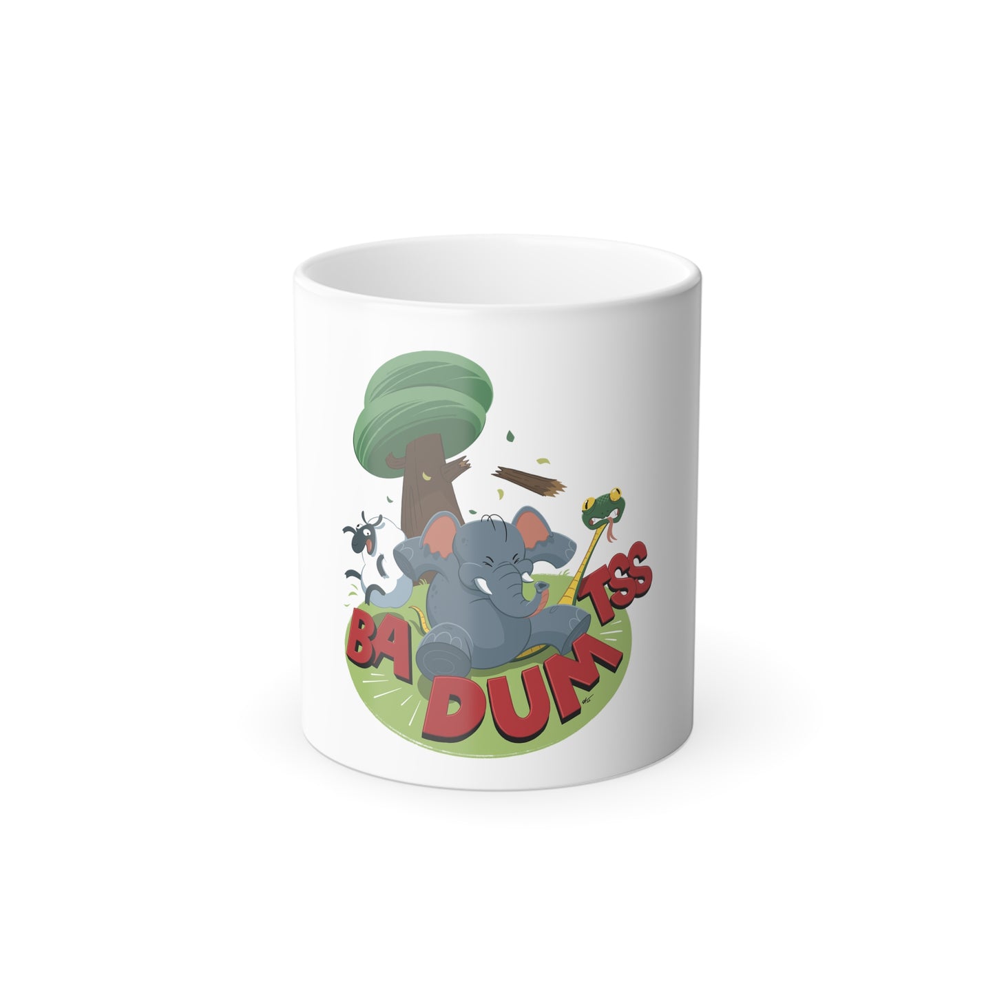 Ba Dum Tss, Drummer joke | Colour Morphing Mug, 11oz
